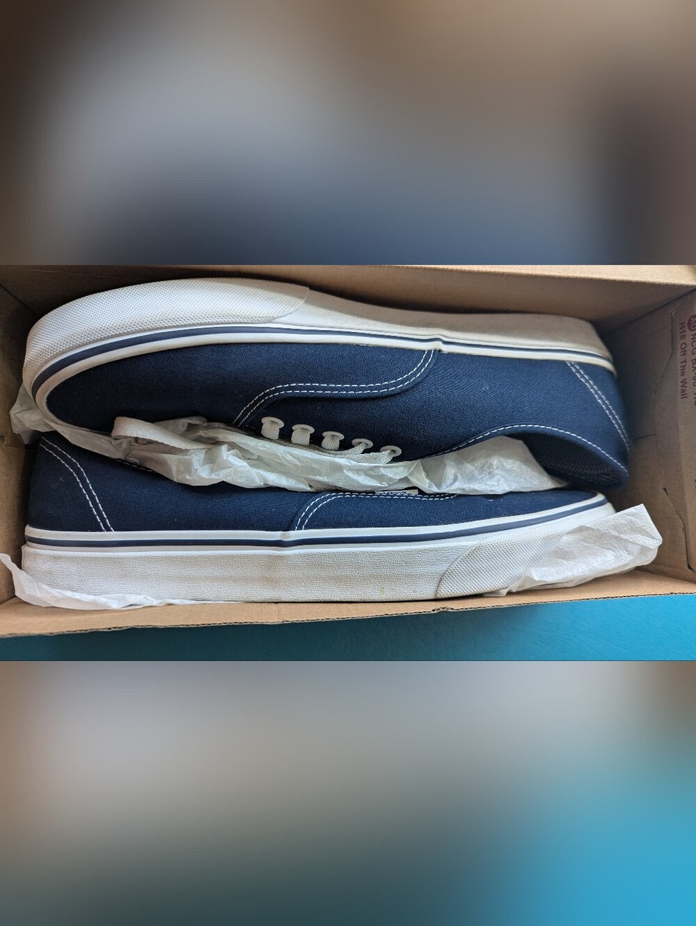 NEW Vans Classic Low-Top Sneakers — Navy & White - Picture 3 of 6